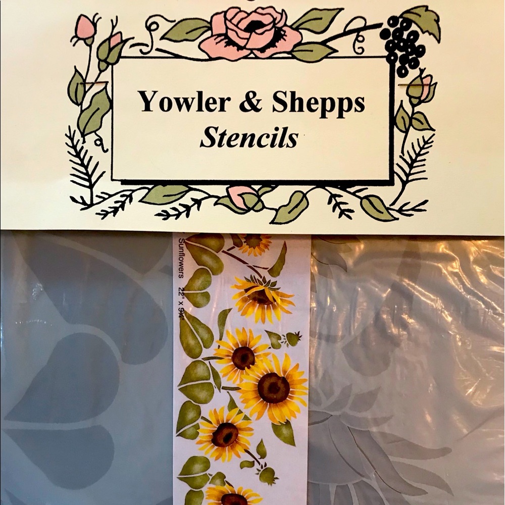 Vintage Sunflowers Yowler & Shepps Stencils